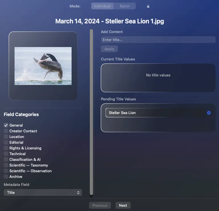 Archyv Metadata Editor