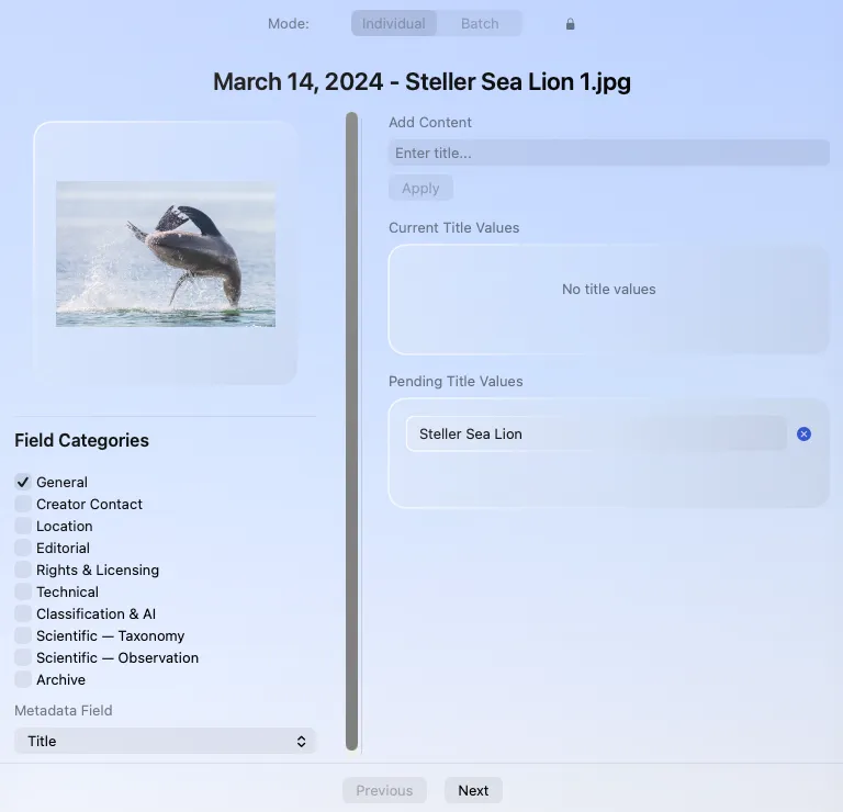 Archyv Metadata Editor